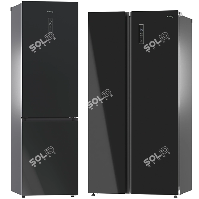 Korting Side-by-Side Refrigerators 3D model image 2