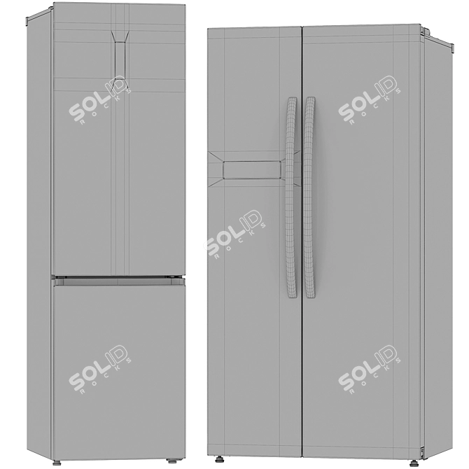 Korting Side-by-Side Refrigerators 3D model image 5