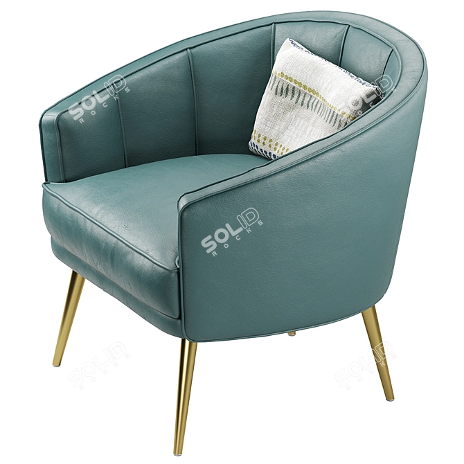 Tania Accent Chair Contemporary Design 3D model image 3