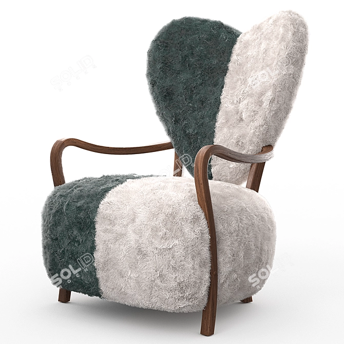 Heart-shaped Uni Armchair by Merve Kahraman 3D model image 1