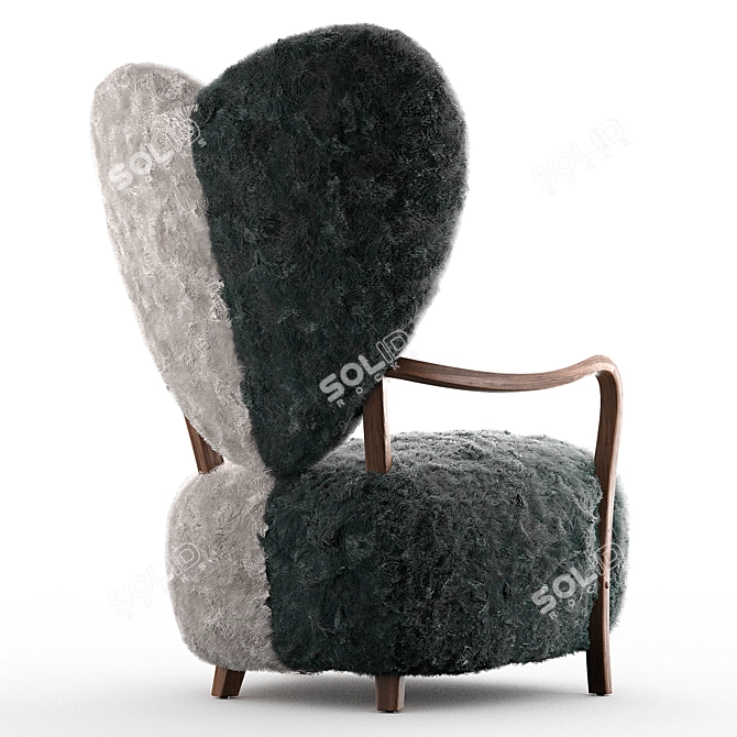 Heart-shaped Uni Armchair by Merve Kahraman 3D model image 3