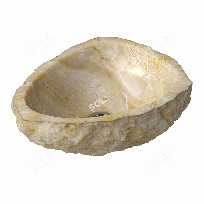 Natural Onyx Basin, Unique Shapes 3D model image 1