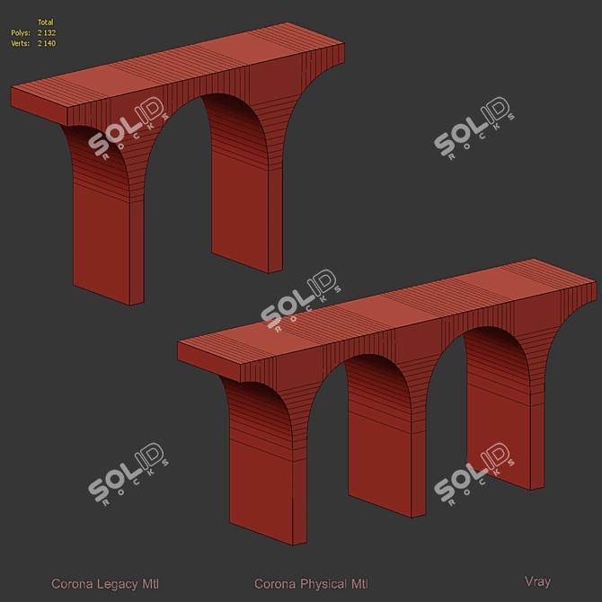 Modern Villa Console Set - Trit House 3D model image 6