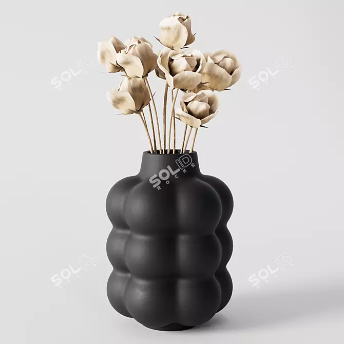 Elegant Ceramic Vase Bouquet 3D model image 2