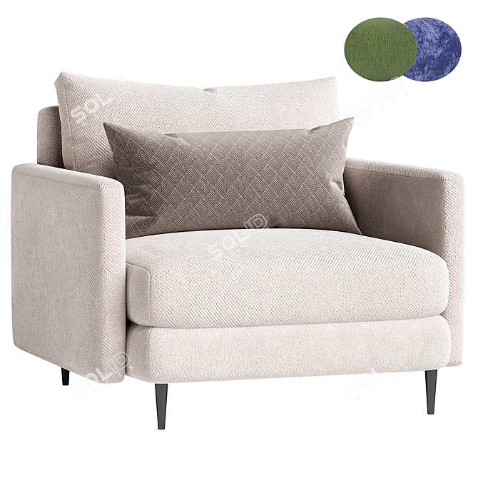 Modern Feel Armchair, 2014 Version 3D model image 1