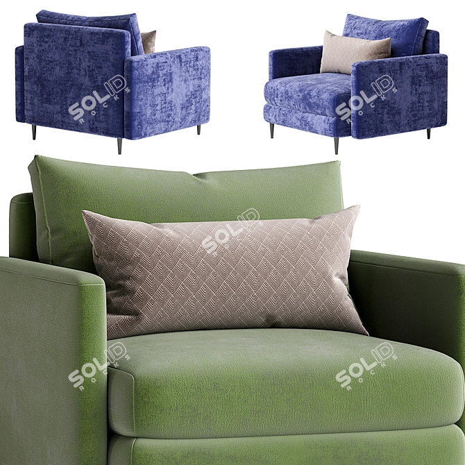 Modern Feel Armchair, 2014 Version 3D model image 2