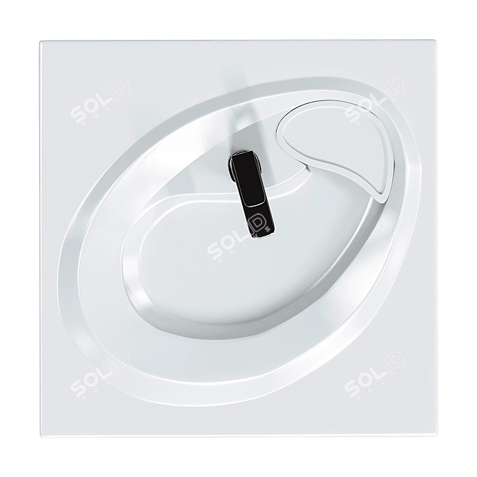 Modern Madera Ameli Sink 60x60 3D model image 2