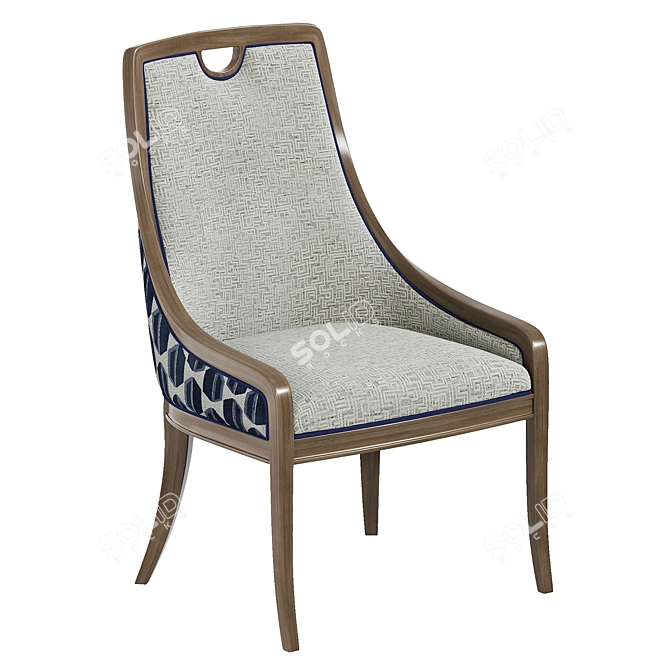 Elegant Massoud Charmaine Dining Chair 3D model image 1