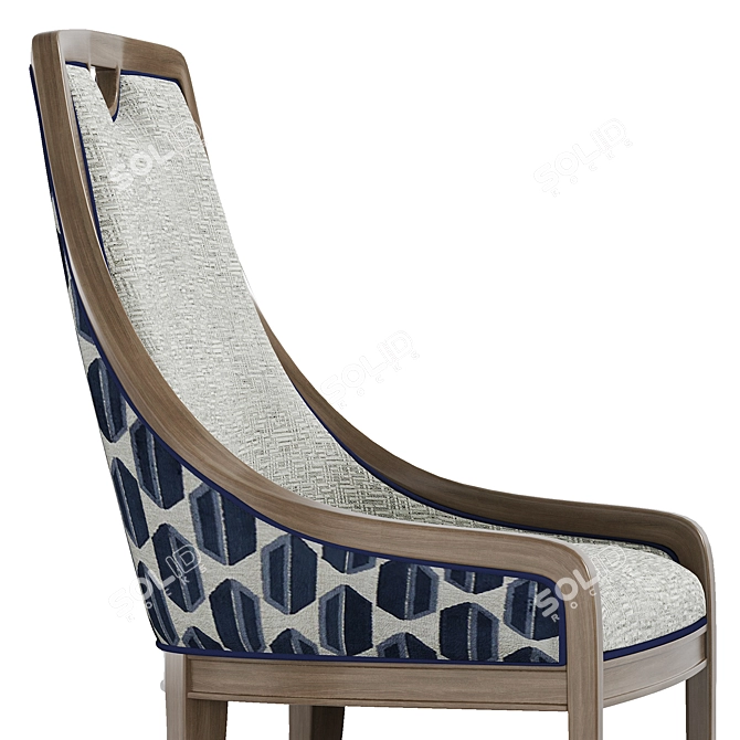 Elegant Massoud Charmaine Dining Chair 3D model image 5