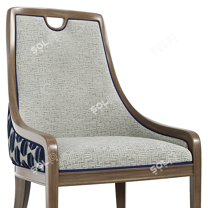 Elegant Massoud Charmaine Dining Chair 3D model image 6