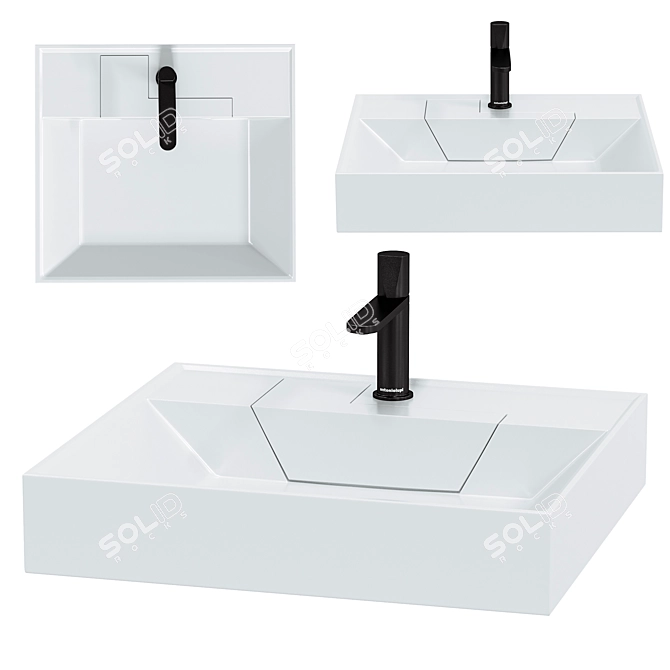 Stworki Dublin 55 cm Sink 3D model image 1