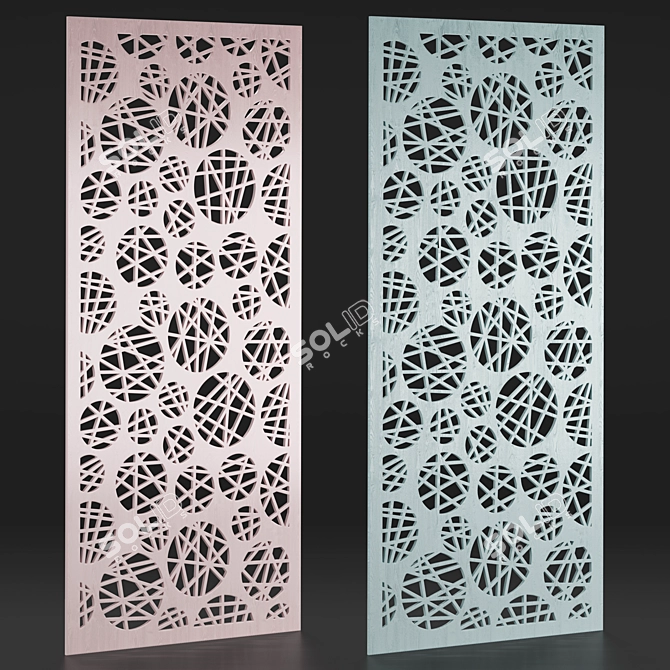 Decorative Panel and Box Set 3D model image 1