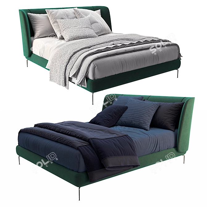 Modern Ikea Bed TUFJORD Design 3D model image 1