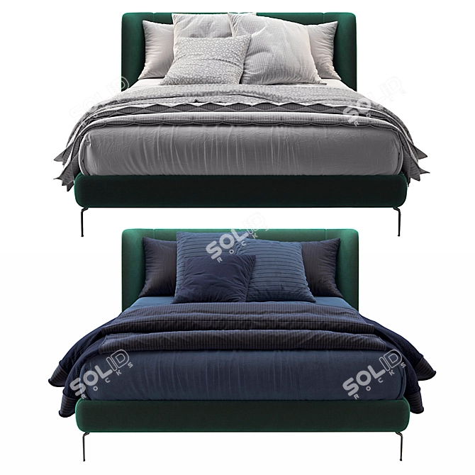 Modern Ikea Bed TUFJORD Design 3D model image 2