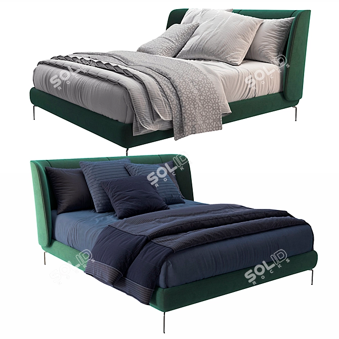 Modern Ikea Bed TUFJORD Design 3D model image 3