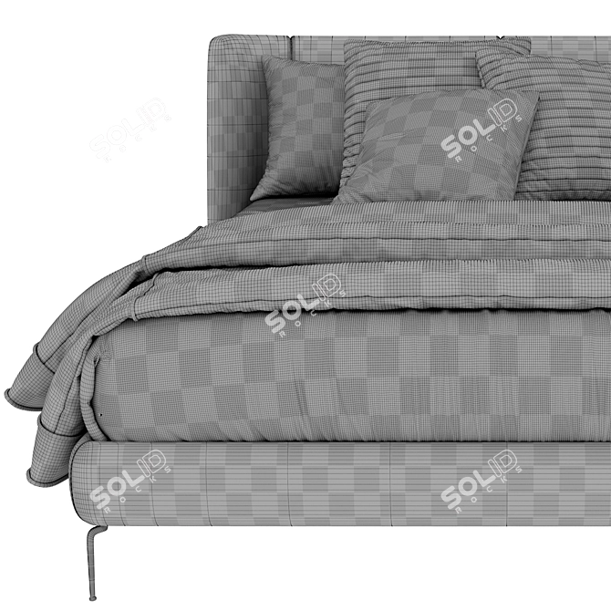 Modern Ikea Bed TUFJORD Design 3D model image 5