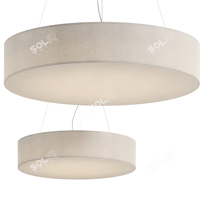 Bol Fabric Pendant Light Leds C4 3D model image 1