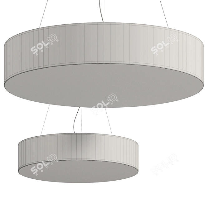 Bol Fabric Pendant Light Leds C4 3D model image 4