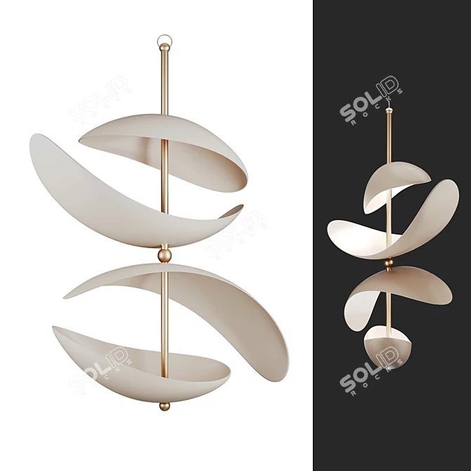 Contemporary Selene Pendant Chandelier 3D model image 2