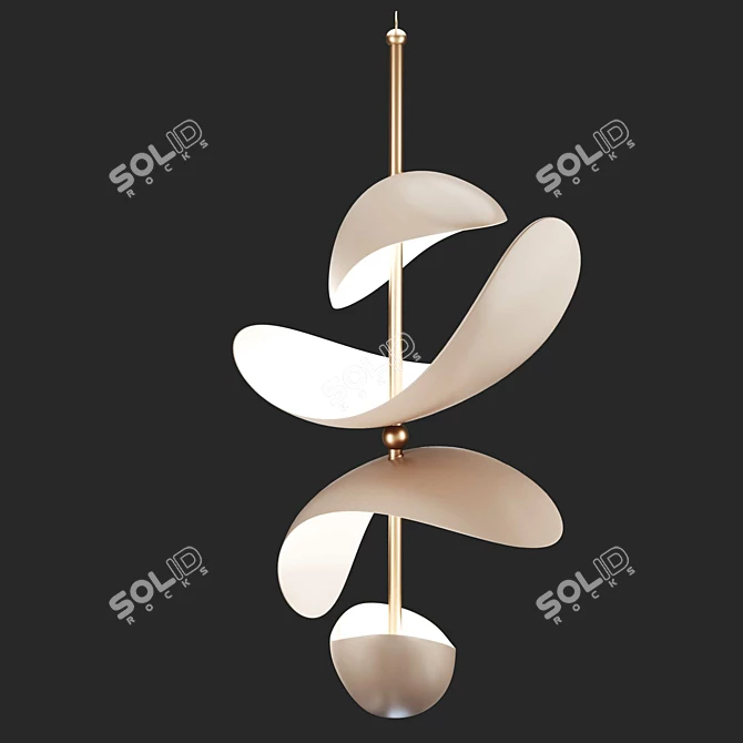 Contemporary Selene Pendant Chandelier 3D model image 4