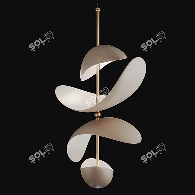 Contemporary Selene Pendant Chandelier 3D model image 7