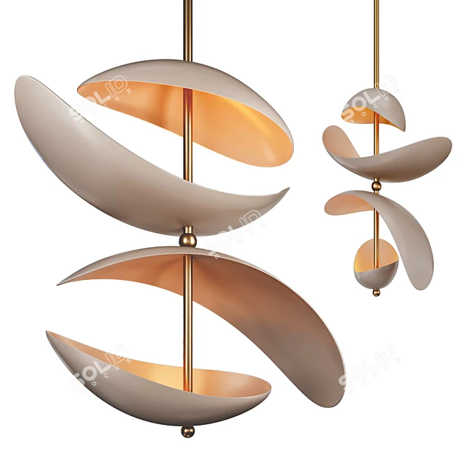 Contemporary Selene Pendant Chandelier 3D model image 9