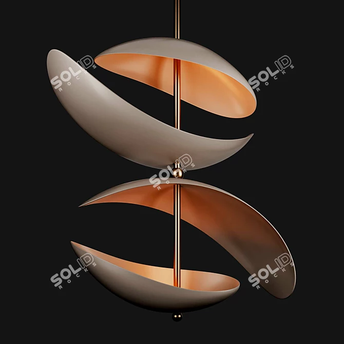 Contemporary Selene Pendant Chandelier 3D model image 10
