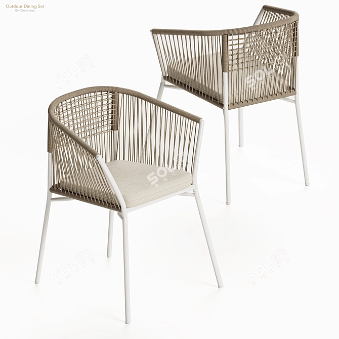 Modern Segerön Dining Set 3D model image 2