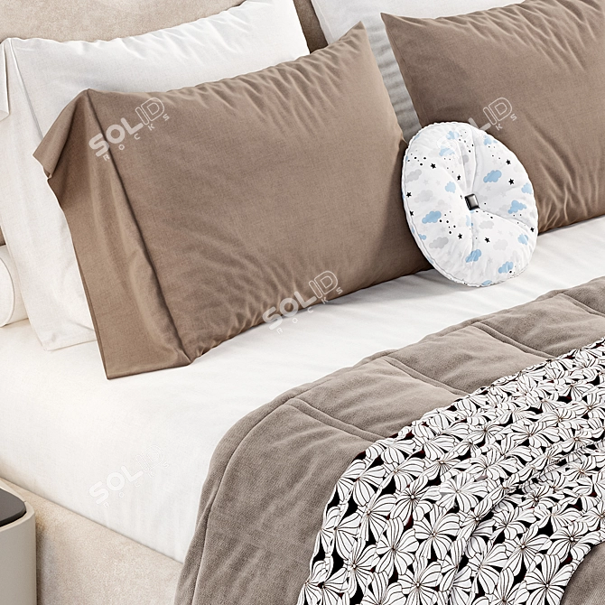 Vitset MMM Bed: Sleek Design 3D model image 5