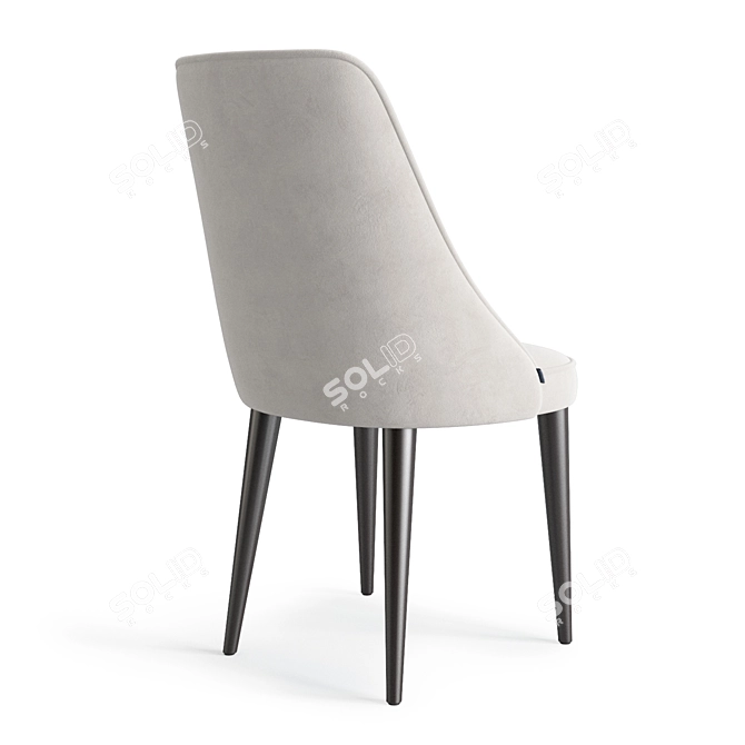 Compact High-Backed Upholstered Chair 3D model image 4