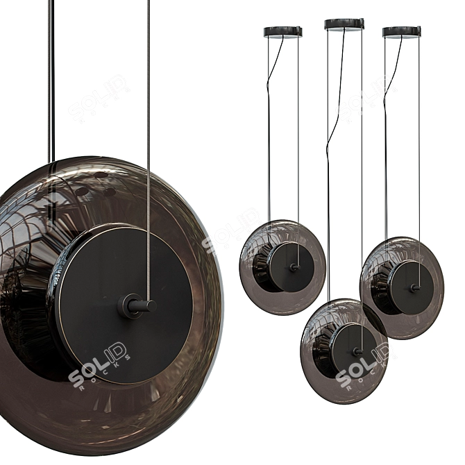 Serenity Zen Pendant Light 3D model image 1