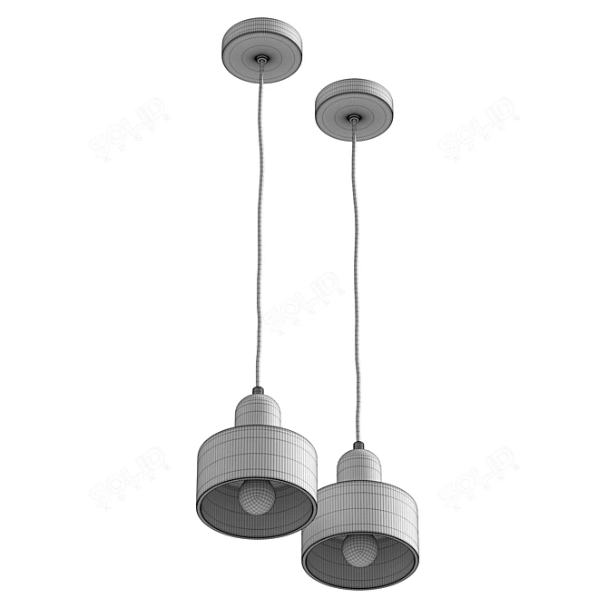 Marble Gold Pendant Lights 3D model image 6