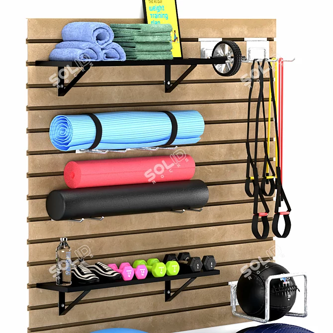 Premium Gym Storage and Organization 3D model image 3