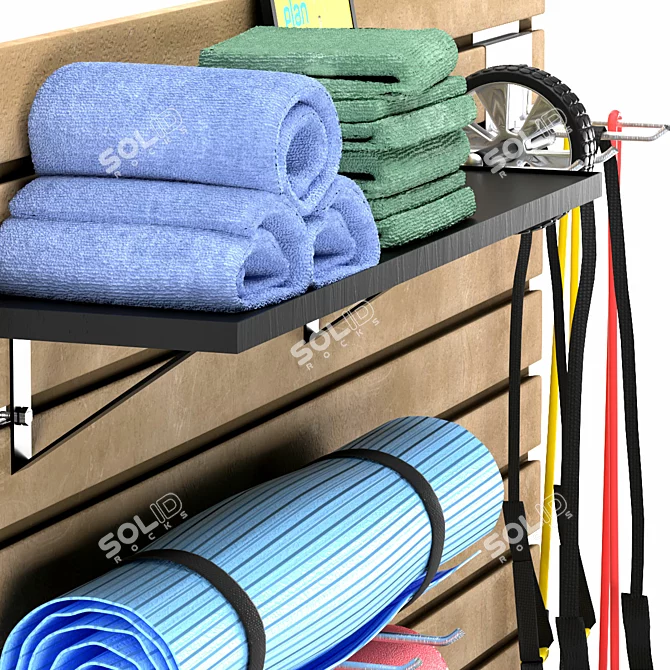 Premium Gym Storage and Organization 3D model image 4