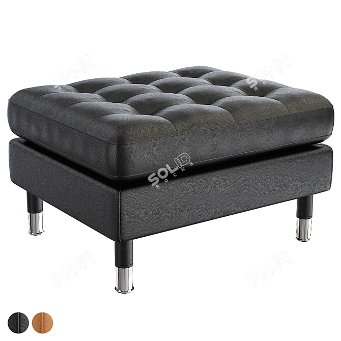 Landskrona Footstool: Stylish Golden Brown 3D model image 2