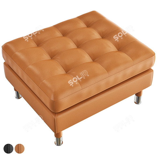 Landskrona Footstool: Stylish Golden Brown 3D model image 4