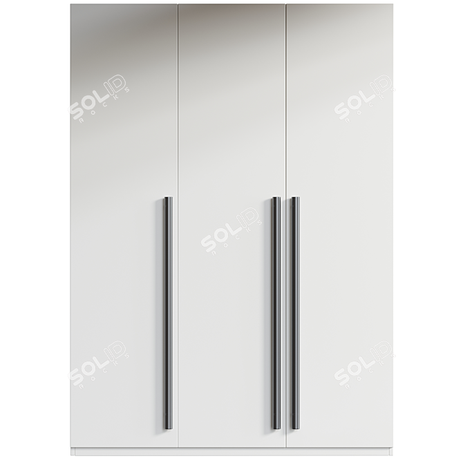 Contemporary White Wardrobe Lorena-3 3D model image 3