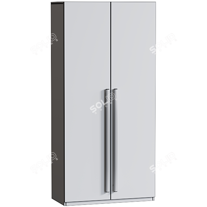 Contemporary White Wardrobe Lorena-3 3D model image 4