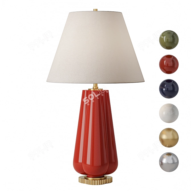 Elegant Penelope Table Lamp 3D model image 2