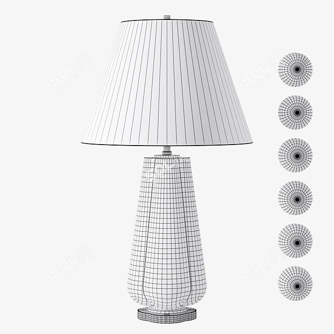 Elegant Penelope Table Lamp 3D model image 5