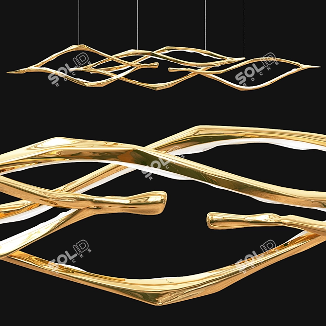 Artistic Algae Series Light Sculpture 3D model image 1