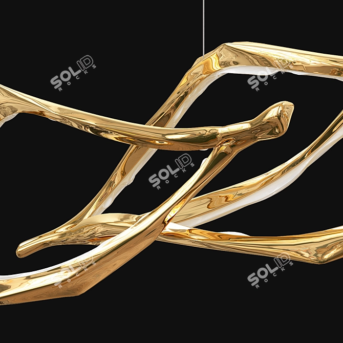 Artistic Algae Series Light Sculpture 3D model image 2