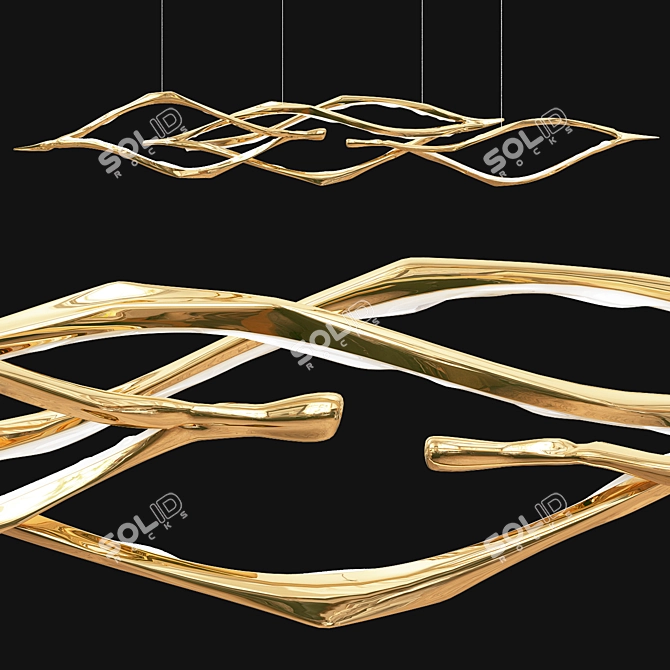 Artistic Algae Series Light Sculpture 3D model image 4