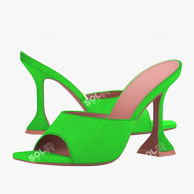 Amina Muaddi Mules in Five Colors 3D model image 2