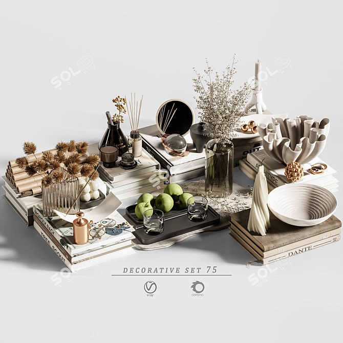 Elegant Decor Set for Renders 3D model image 3