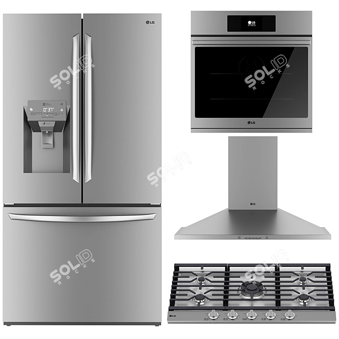 LG Kitchen Appliance Models - 3D Product Files 3D model image 1