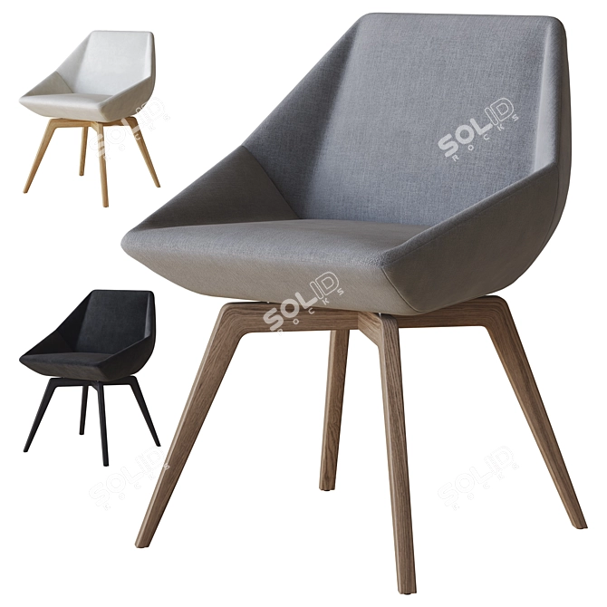 Bonaldo Stone Chair 3D Model 3D model image 1