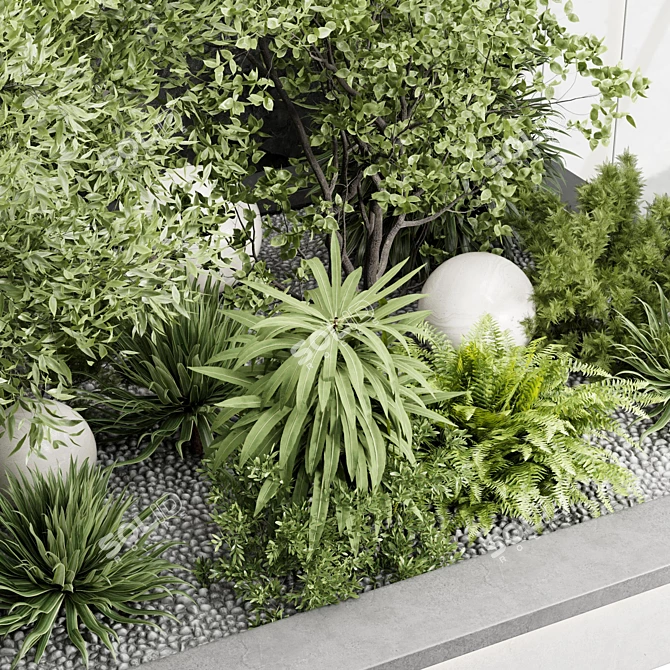 Tropical Eco Indoor Garden Set 3D model image 5