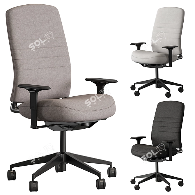  Ergonomic Office Chair Set 3D model image 3