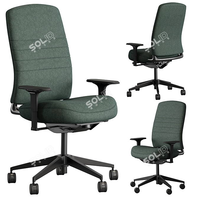  Ergonomic Office Chair Set 3D model image 4